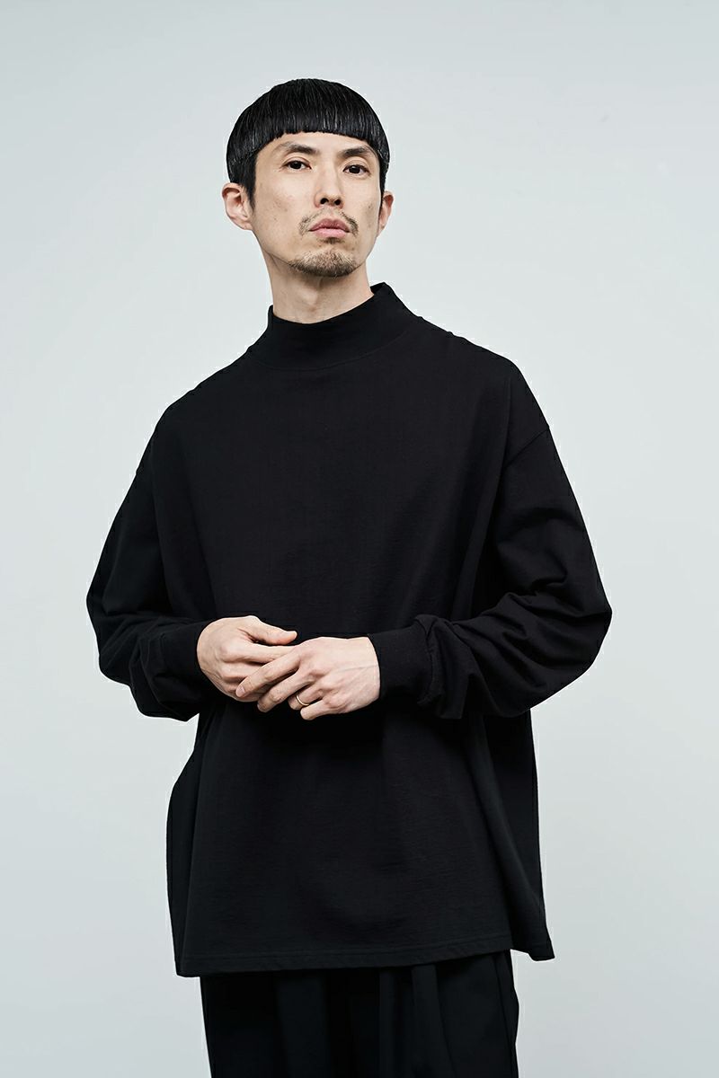 Graphpaper(グラフペーパー)L/S Mock Neck Tee GU233-70109B -7