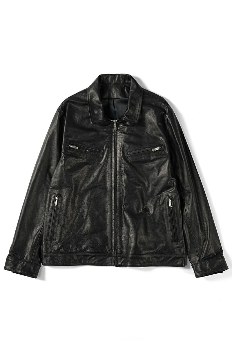 Porter Classic(ポータークラシック)シングルライダースジャケット W/ラブ&ピース シルバー PC SINGLE RIDERS JACKET W/LOVE&PIECE SILVER PC-017-2413 -8