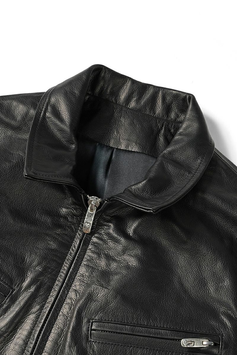 Porter Classic(ポータークラシック)シングルライダースジャケット W/ラブ&ピース シルバー PC SINGLE RIDERS JACKET W/LOVE&PIECE SILVER PC-017-2413 -10