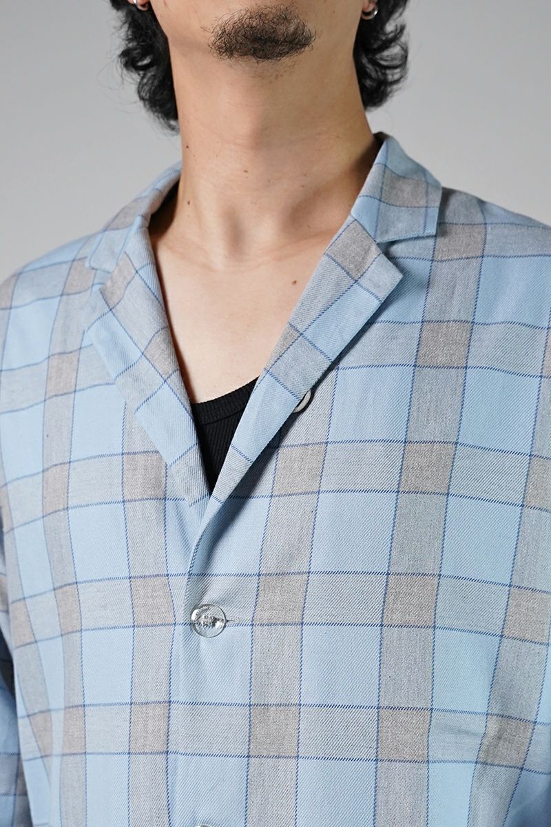 NOWHAW(ノウハウ)day pajama / #cotton_twill_check デイ パジャマ コットンツイルチェック P-S491-H -1