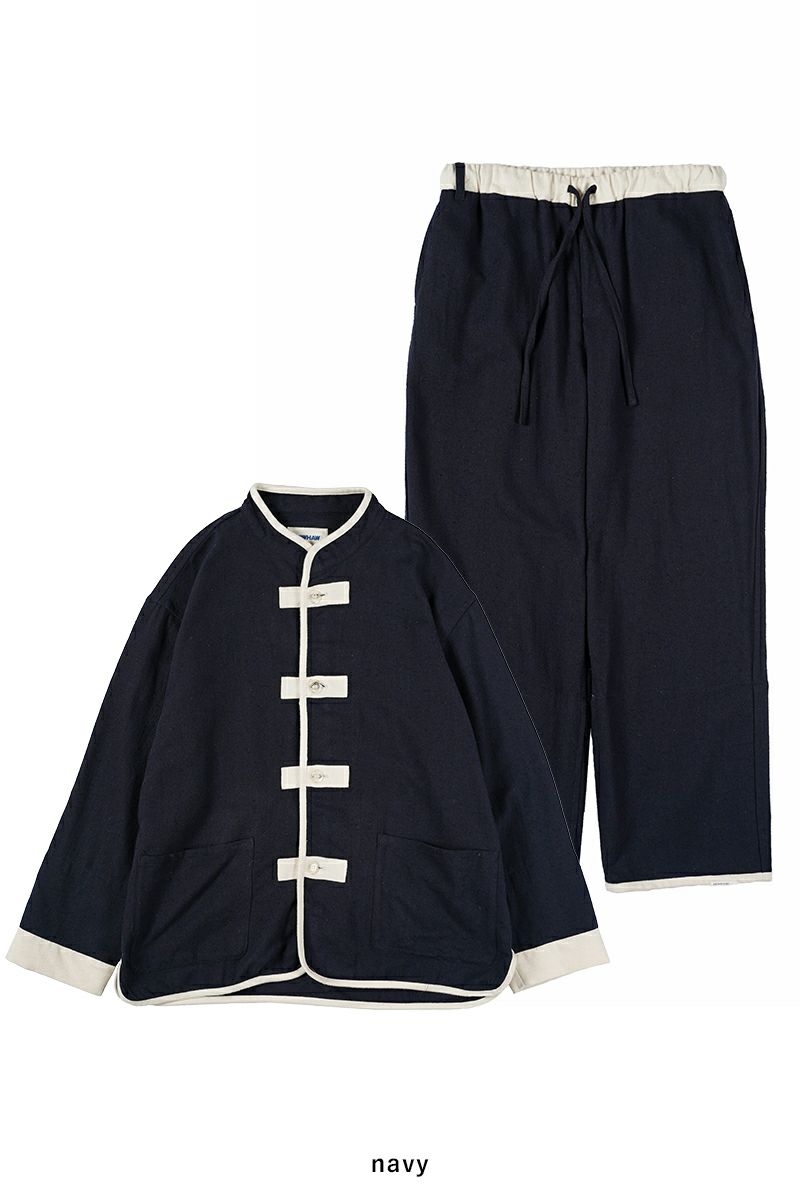 NOWHAW(ノウハウ)kung-fu pajama #cotton_silk_nep クンフー パジャマ コットンシルクネップビエラ P-S499-H -25