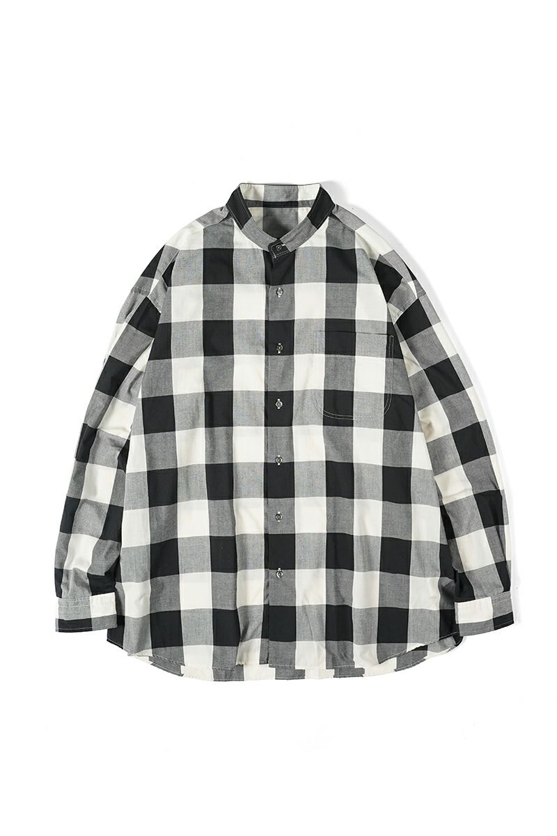 Porter Classic(ポータークラシック)ブロックチェックスタンドカラーシャツ BLOCK CHECK STAND COLLAR SHIRT PC-016-2474