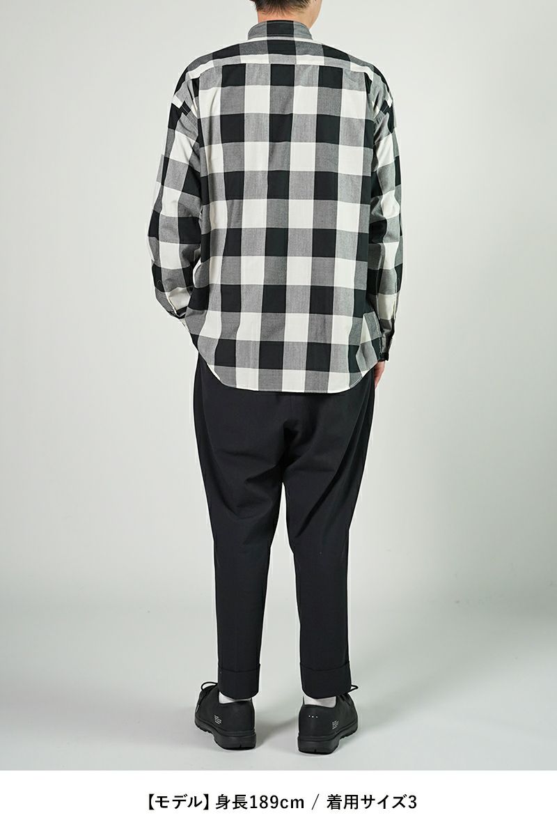 Porter Classic(ポータークラシック)ブロックチェックスタンドカラーシャツ BLOCK CHECK STAND COLLAR SHIRT PC-016-2474 -5