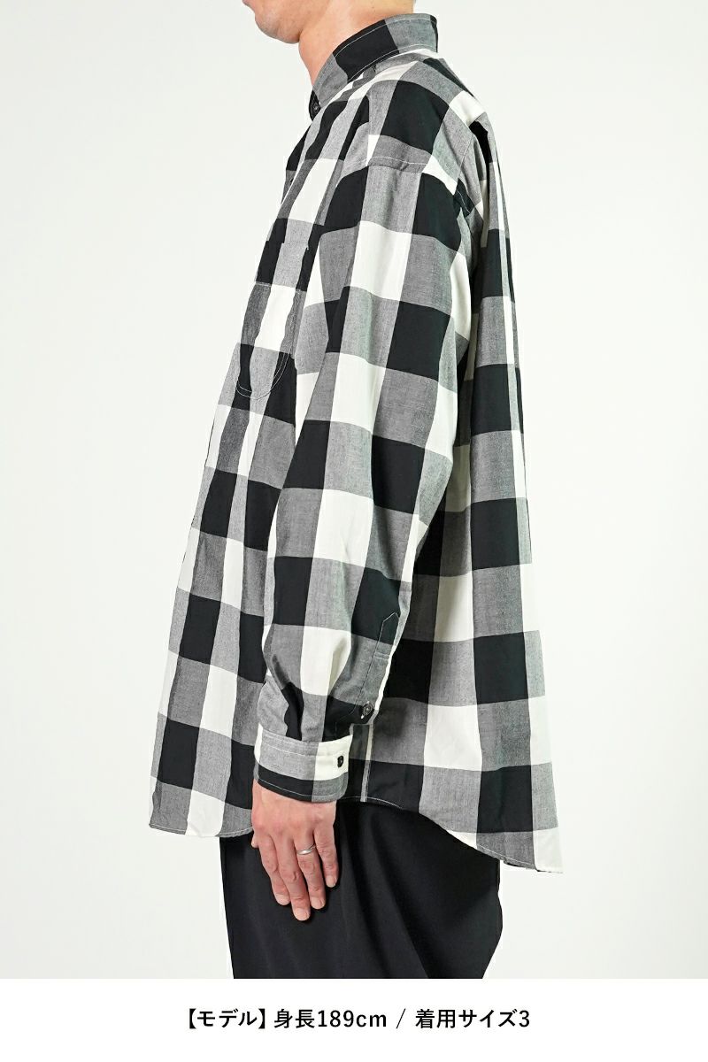 Porter Classic(ポータークラシック)ブロックチェックスタンドカラーシャツ BLOCK CHECK STAND COLLAR SHIRT PC-016-2474 -7