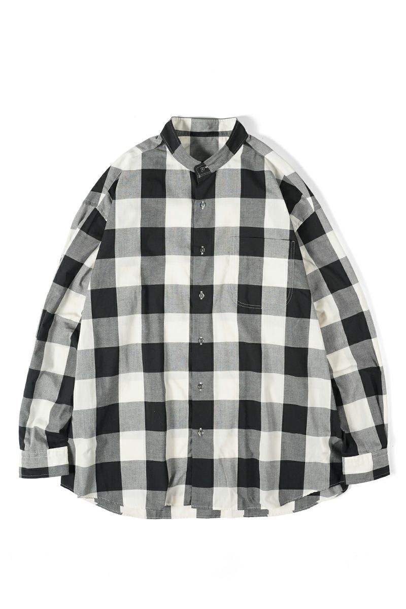 Porter Classic(ポータークラシック)ブロックチェックスタンドカラーシャツ BLOCK CHECK STAND COLLAR SHIRT PC-016-2474 -9