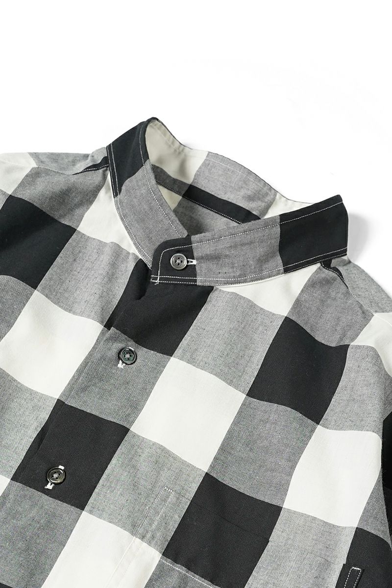 Porter Classic(ポータークラシック)ブロックチェックスタンドカラーシャツ BLOCK CHECK STAND COLLAR SHIRT PC-016-2474 -11