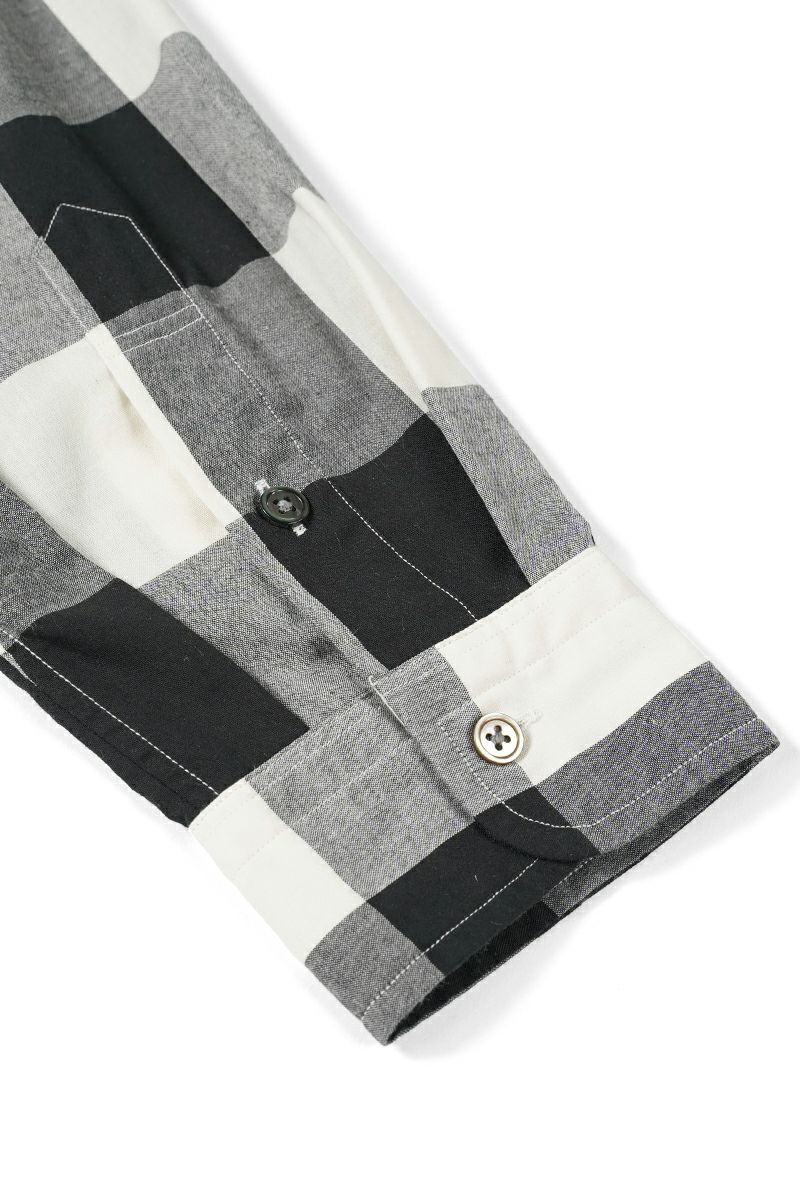 Porter Classic(ポータークラシック)ブロックチェックスタンドカラーシャツ BLOCK CHECK STAND COLLAR SHIRT PC-016-2474 -16