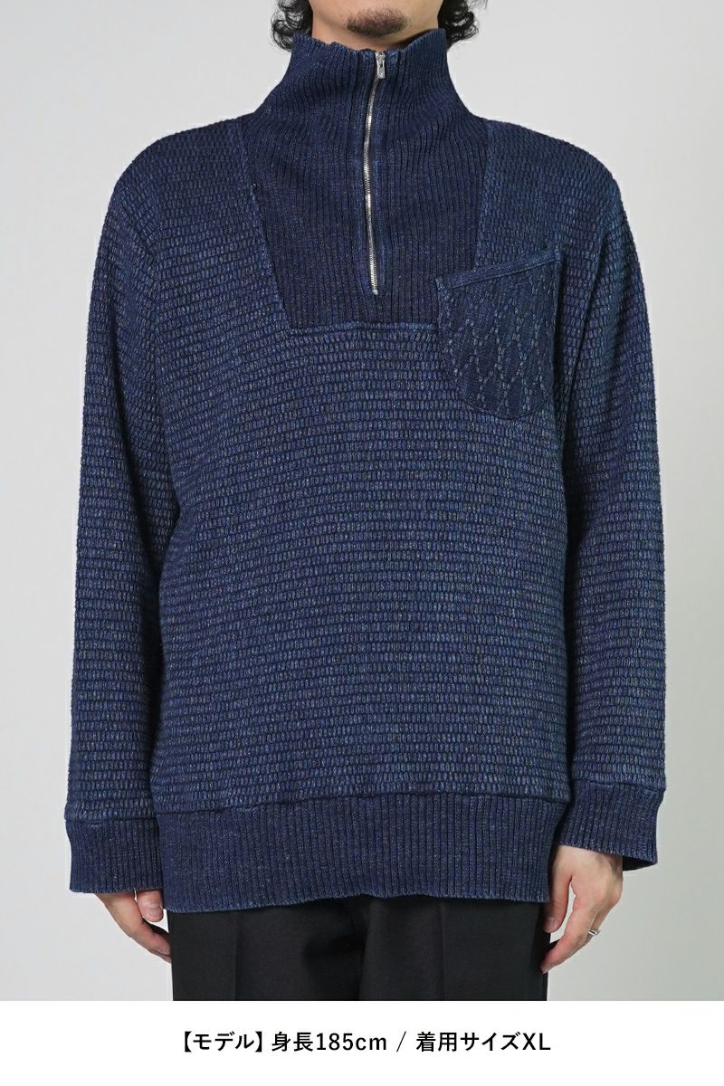 Porter Classic(ポータークラシック)BEATNIK KENDO KNIT HALF ZIP ビートニックケンドーニットハーフジップ　PC-030-2453 -7