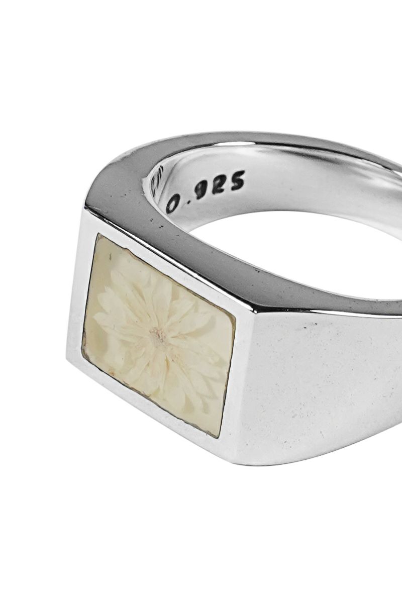 XOLO(ショロ)Signet Ring with White Flower シグネットリング ホワイトフラワー XOR045 -2