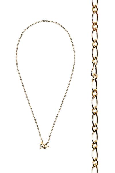 XOLO(ショロ)Oval Mutual Link Necklace -Small- 24K coating オーバルミューチュアルリンクネックレス スモール 24金コーティング XON017-50AG XON017-60AG