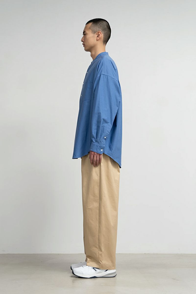 Graphpaper オックスフォード オーバーサイズ バンドカラーシャツ Graphpaper (グラフペーパー) Oxford L/S Oversized Band Collar