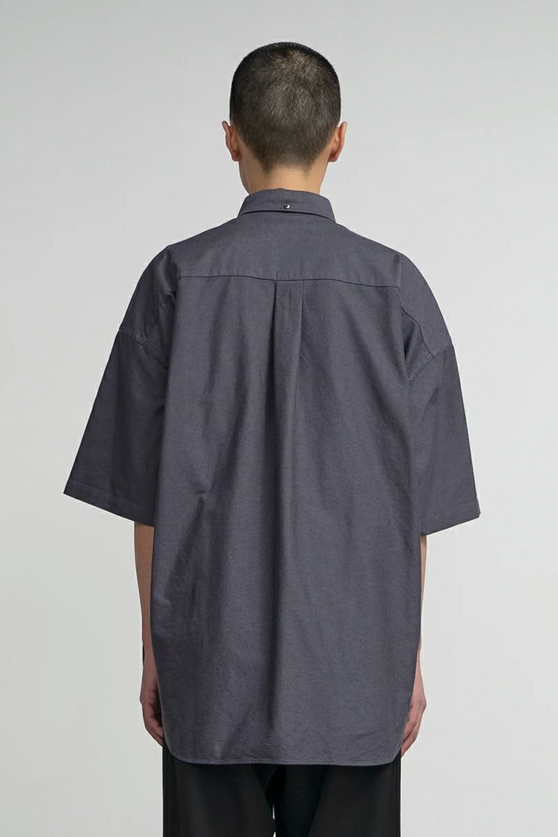 Graphpaper(グラフペーパー)Oxford S/S Oversized B.D Shirt オックスフォード半袖オーバーサイズボタンダウンシャツ GM241-50023B -6