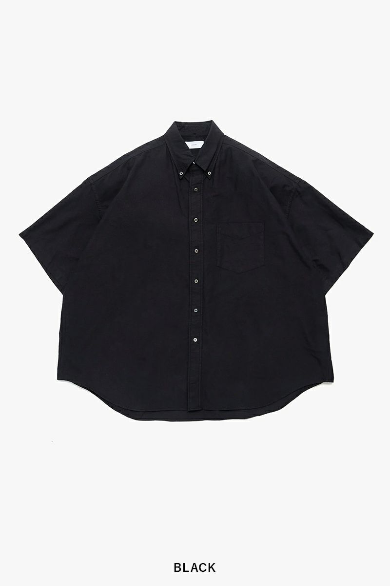 Graphpaper(グラフペーパー)Oxford S/S Oversized B.D Shirt オックスフォード半袖オーバーサイズボタンダウンシャツ GM241-50023B -7