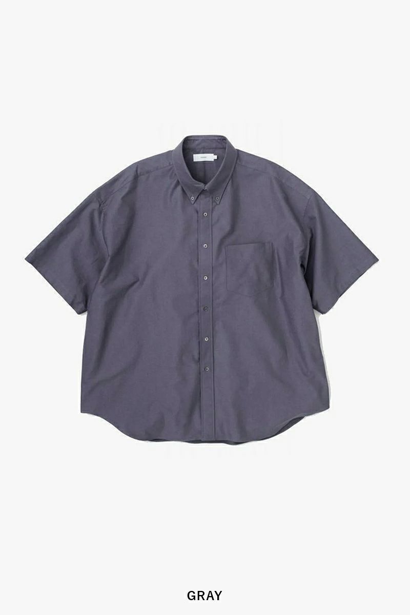Graphpaper(グラフペーパー)Oxford S/S Oversized B.D Shirt オックスフォード半袖オーバーサイズボタンダウンシャツ GM241-50023B -8