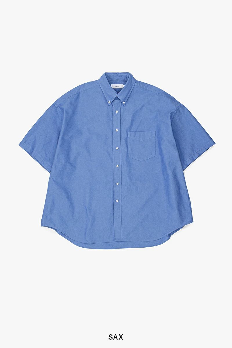 Graphpaper(グラフペーパー)Oxford S/S Oversized B.D Shirt オックスフォード半袖オーバーサイズボタンダウンシャツ GM241-50023B -10