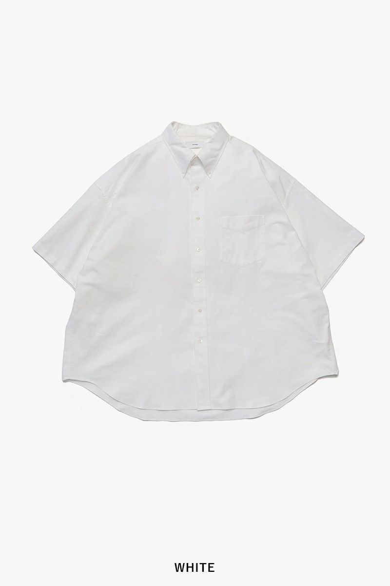 Graphpaper(グラフペーパー)Oxford S/S Oversized B.D Shirt オックスフォード半袖オーバーサイズボタンダウンシャツ GM241-50023B -11
