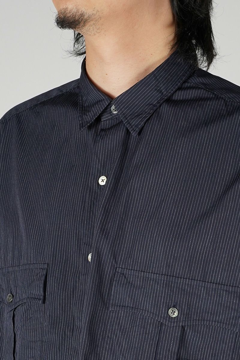 Porter Classic(ポータークラシック)ROLL UP PIN STRIPE SHIRT ロールアップピンストライプシャツ PC-016-2757 -1