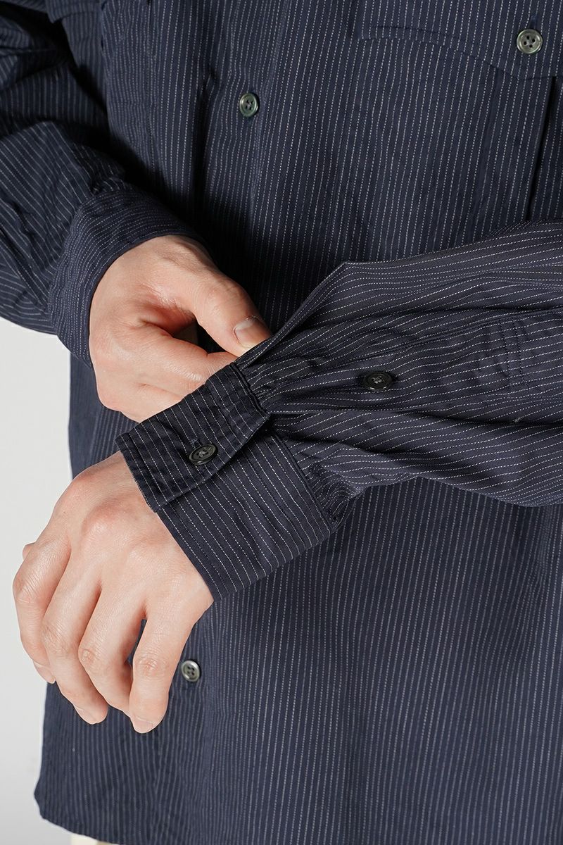 Porter Classic(ポータークラシック)ROLL UP PIN STRIPE SHIRT ロールアップピンストライプシャツ PC-016-2757 -3