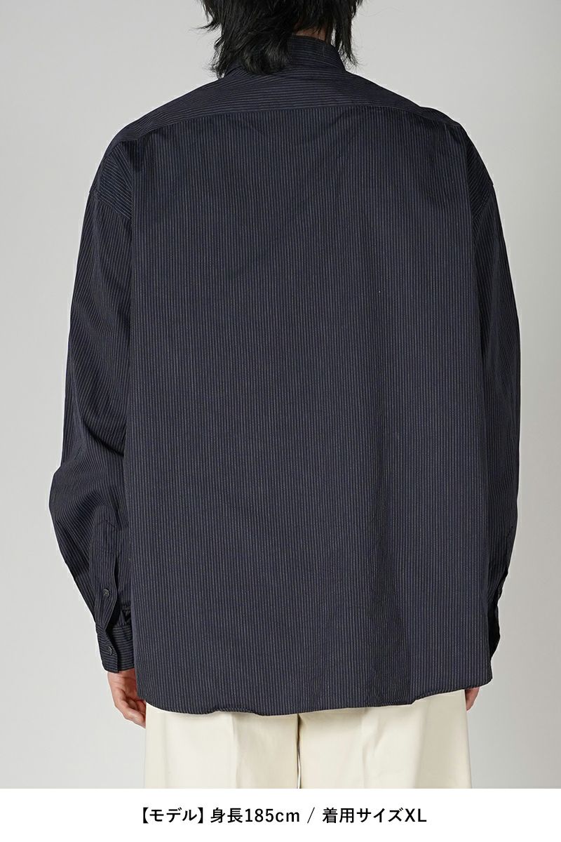 Porter Classic(ポータークラシック)ROLL UP PIN STRIPE SHIRT ロールアップピンストライプシャツ PC-016-2757 -9