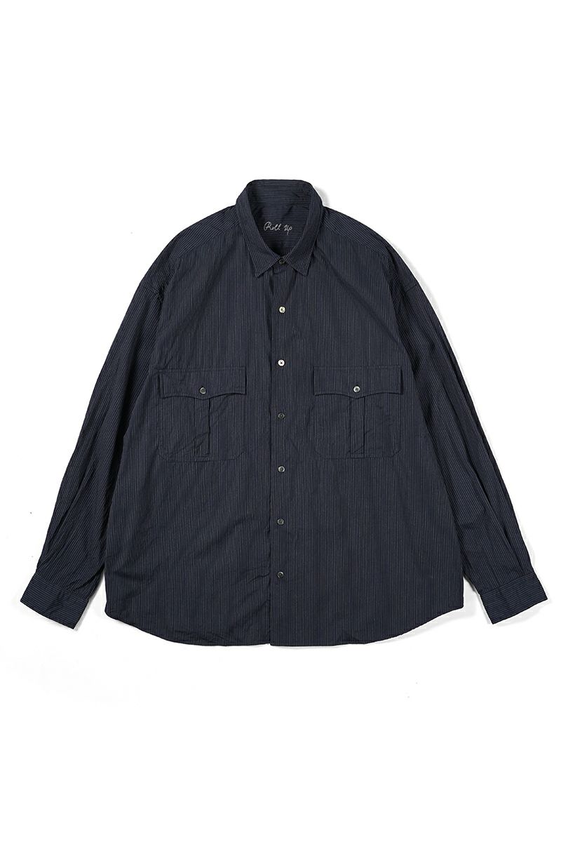 Porter Classic(ポータークラシック)ROLL UP PIN STRIPE SHIRT ロールアップピンストライプシャツ PC-016-2757 -10