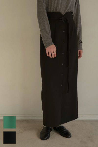 MANOF(マノフ)CENTER BUTTON PENCIL SKIRT センターボタンペンシルスカート 86109-6022