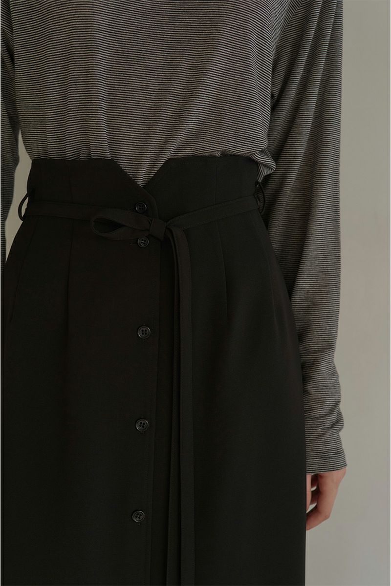 MANOF(マノフ)CENTER BUTTON PENCIL SKIRT センターボタンペンシルスカート 86109-6022 -4