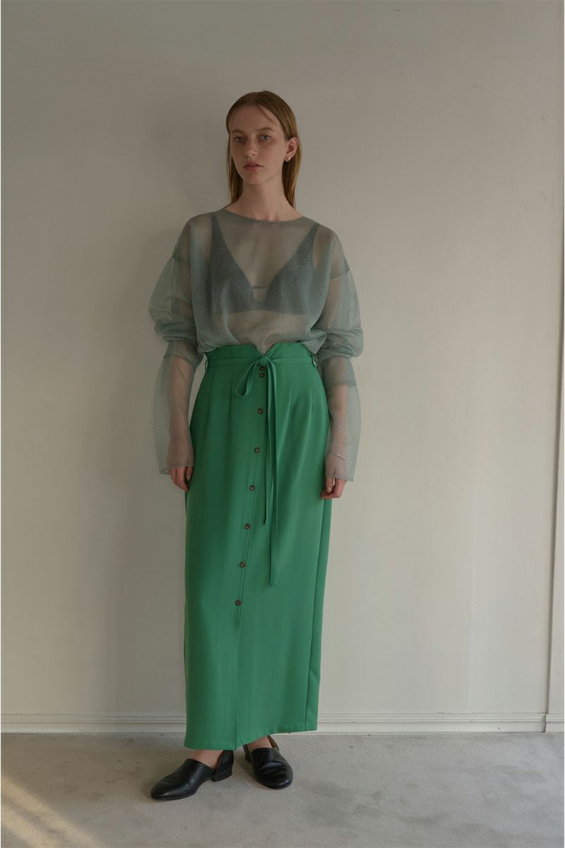 MANOF(マノフ)CENTER BUTTON PENCIL SKIRT センターボタンペンシルスカート 86109-6022 -8