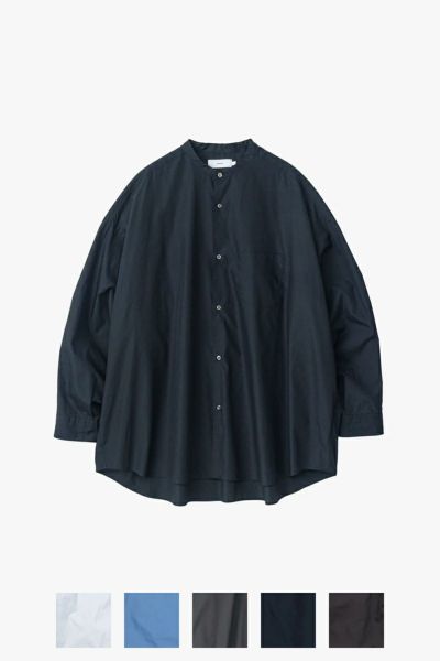 Graphpaper(グラフペーパー)Broad L/S Oversized Band Collar Shirt ブロードオーバーサイズバンドカラー長袖シャツ GM241-50002B