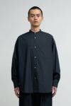 Graphpaper(グラフペーパー)Broad L/S Oversized Band Collar Shirt ブロードオーバーサイズバンドカラー長袖シャツ GM241-50002B -1