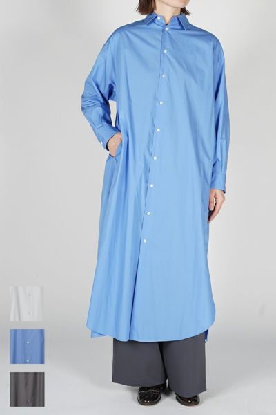 Graphpaper(グラフペーパー)Broad Regular Collar Oversized Shirt Dress ブロードレギュラーカラーオーバーサイズシャツドレス GL241-60008B