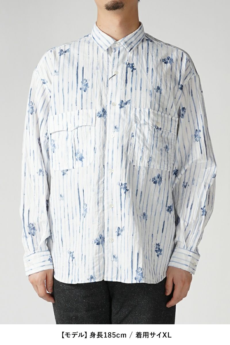 Porter Classic(ポータークラシック)ROLL UP 水彩 STRIPE SHIRT ロールアップ水彩ストライプシャツ PC-016-2216 -7