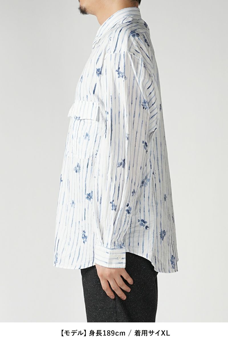 Porter Classic(ポータークラシック)ROLL UP 水彩 STRIPE SHIRT ロールアップ水彩ストライプシャツ PC-016-2216 -8