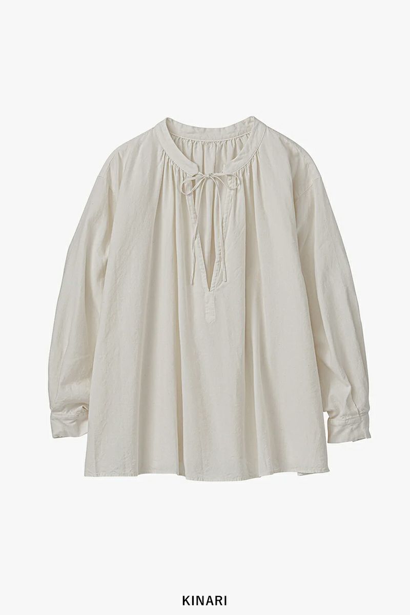 Graphpaper(グラフペーパー)Linen Cupro Smock Blouse リネンキュプラスモックブラウス GL241-50241 -1