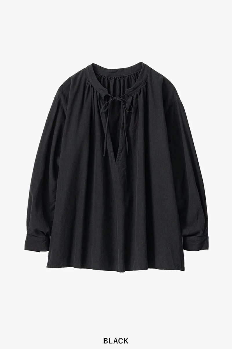 Graphpaper(グラフペーパー)Linen Cupro Smock Blouse リネンキュプラスモックブラウス GL241-50241 -2