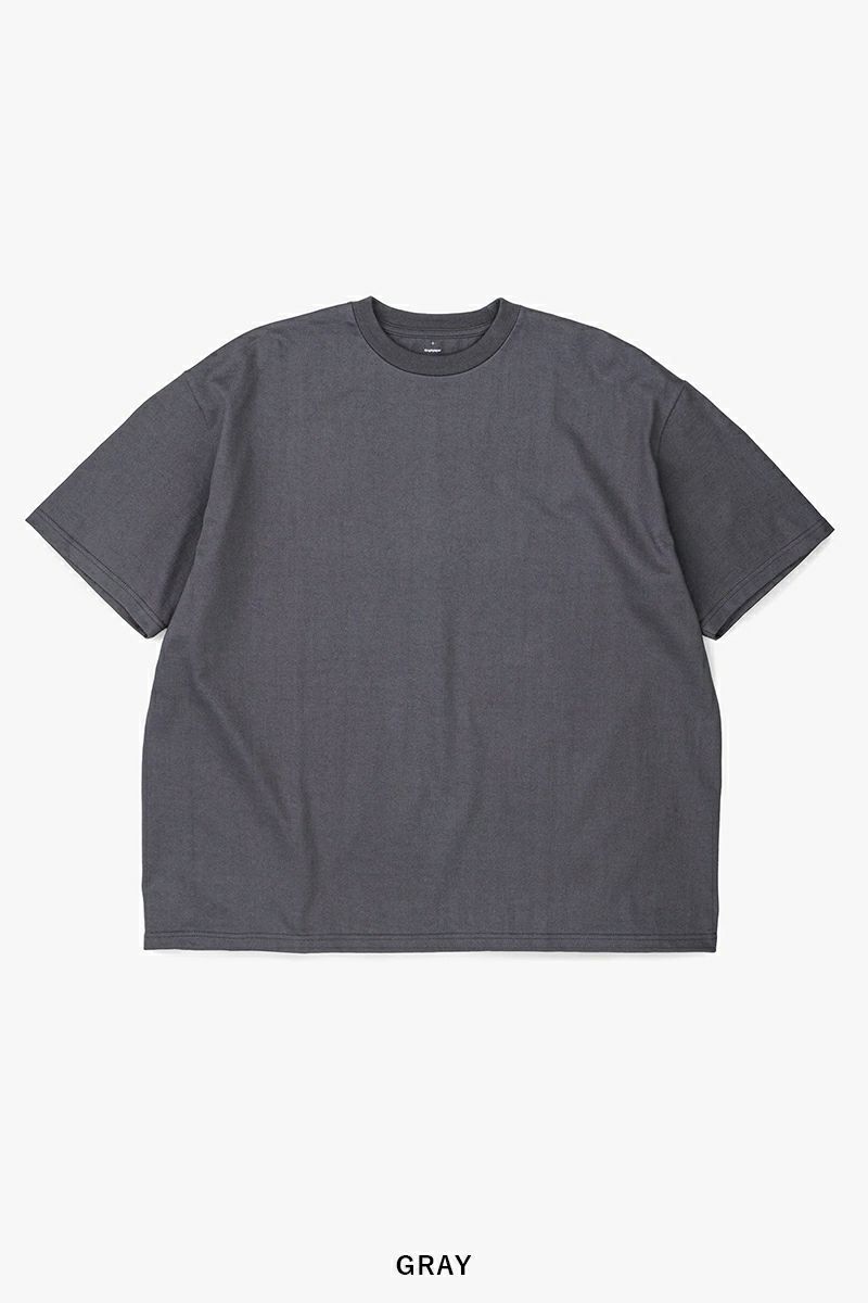 Graphpaper(グラフペーパー)Heavy Weights S/S Oversized Tee ヘビーウェイト半袖オーバーサイズTシャツ GU241-70203B -5