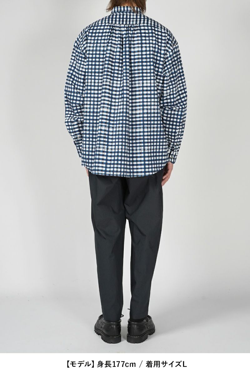 PORTER CLASSICポータークラシック ギンガム ROLL UP GINGHAM CHECK SHIRT（ロール アップ ギンガム チェック