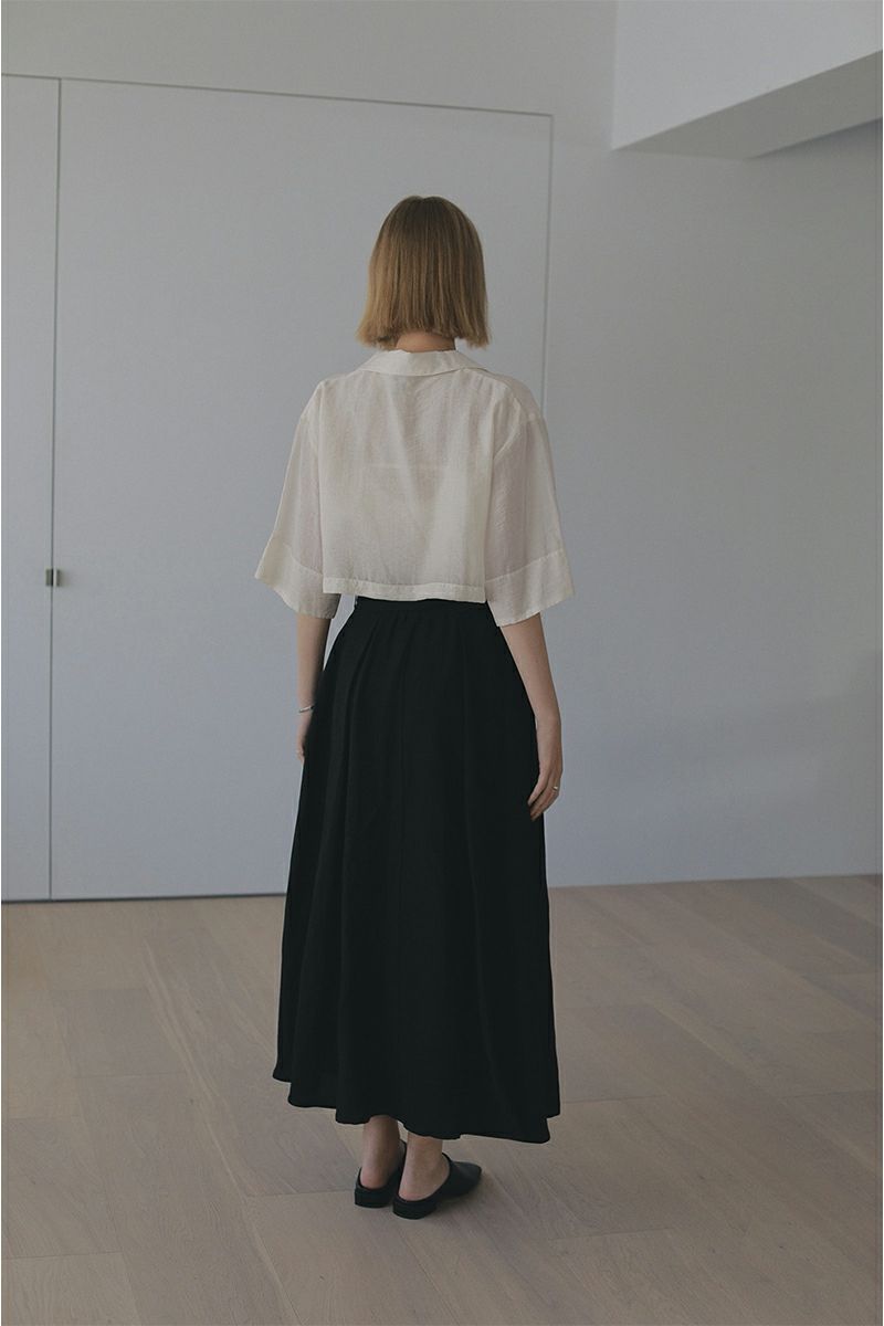 MANOF(マノフ)BELTED TUCK FLARE SKIRT ベルテッドタックフレアスカート 86109-6042 -3