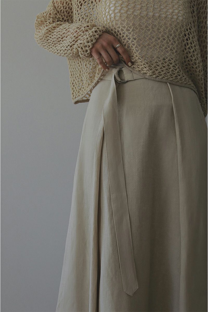 MANOF(マノフ)BELTED TUCK FLARE SKIRT ベルテッドタックフレアスカート 86109-6042 -11