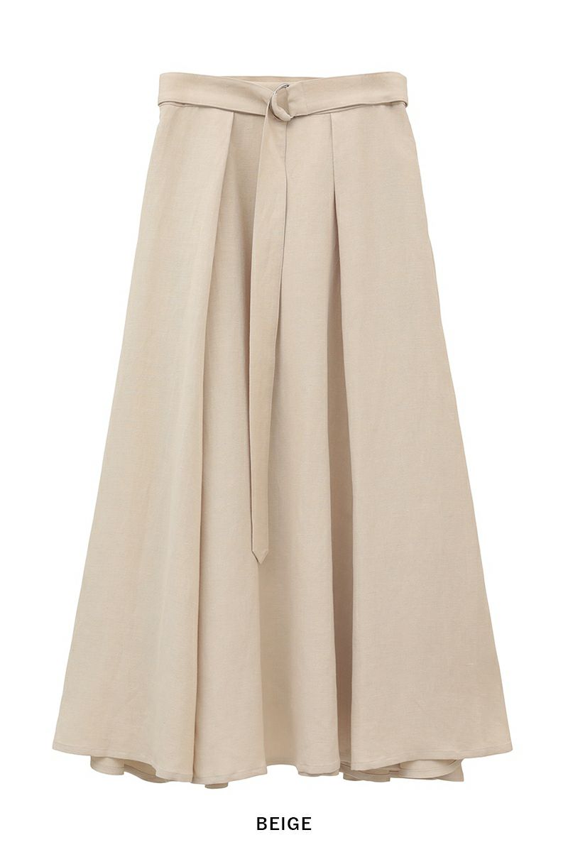 MANOF(マノフ)BELTED TUCK FLARE SKIRT ベルテッドタックフレアスカート 86109-6042 -12