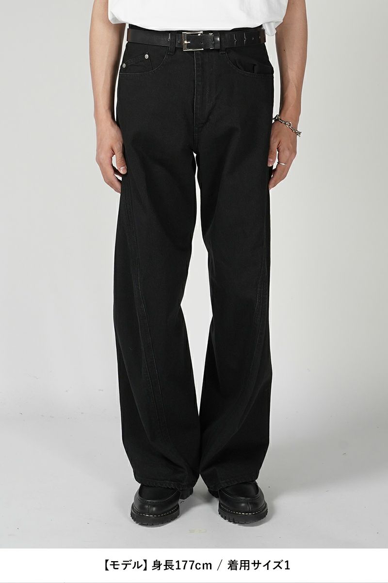 NVRFRGT(ネバーフォーゲット)3D TWISTED WIDE LEG 3Dツイステッドワイドレッグ NF241P08A -7