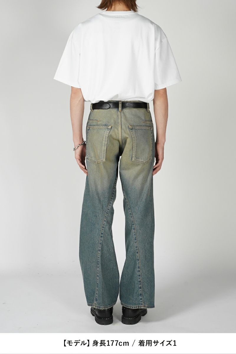 NVRFRGT(ネバーフォーゲット)3D TWISTED WIDE LEG 3Dツイステッドワイドレッグ NF241P08B -5