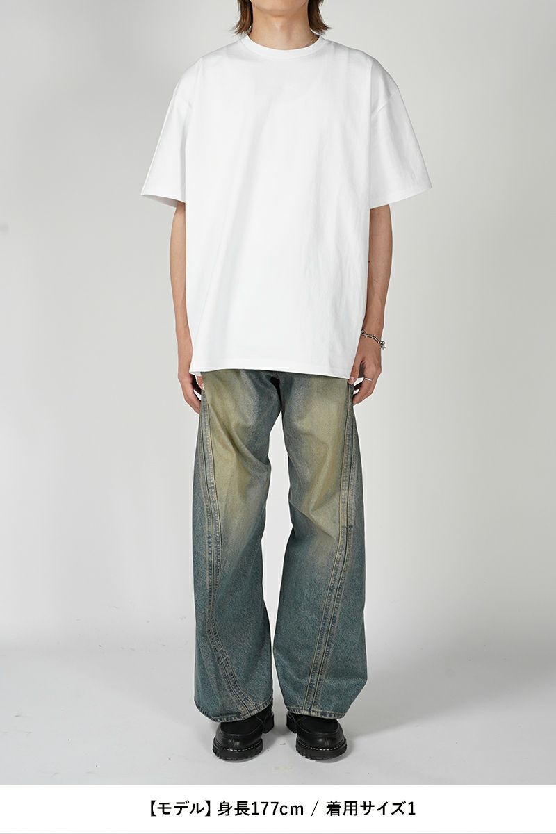 NVRFRGT(ネバーフォーゲット)3D TWISTED WIDE LEG 3Dツイステッドワイドレッグ NF241P08B -6