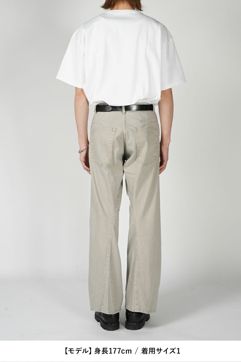 NVRFRGT(ネバーフォーゲット)3D TWISTED WIDE LEG 3Dツイステッドワイドレッグ NF241P08B -8