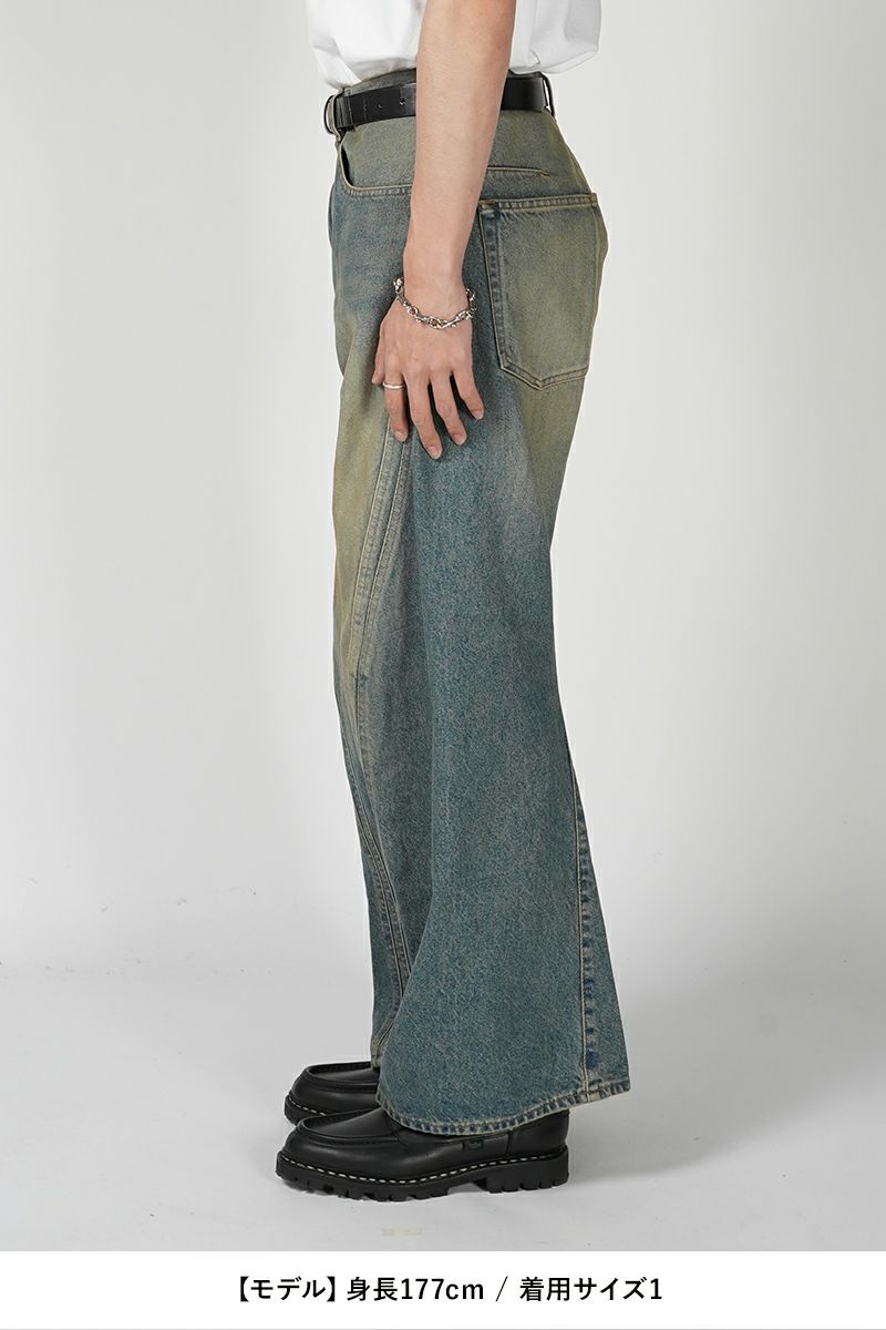NVRFRGT(ネバーフォーゲット)3D TWISTED WIDE LEG 3Dツイステッドワイドレッグ NF241P08B -10