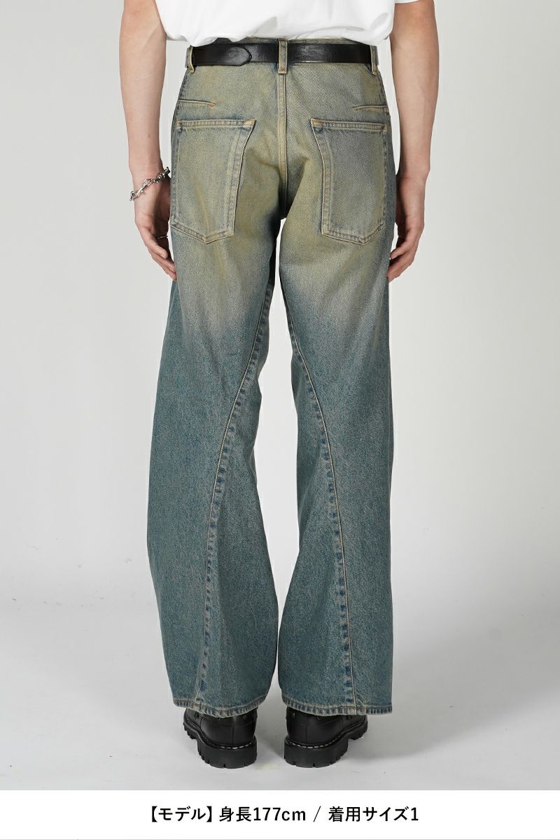 NVRFRGT(ネバーフォーゲット)3D TWISTED WIDE LEG 3Dツイステッドワイドレッグ NF241P08B -11