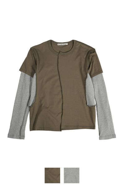 NVRFRGT(ネバーフォーゲット)LAYERED LONG SLEEVE T-SHIRT レイヤード長袖Tシャツ NF241T04