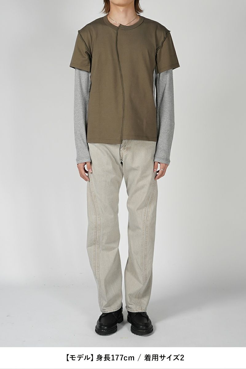 NVRFRGT(ネバーフォーゲット)LAYERED LONG SLEEVE T-SHIRT レイヤード長袖Tシャツ NF241T04 -5