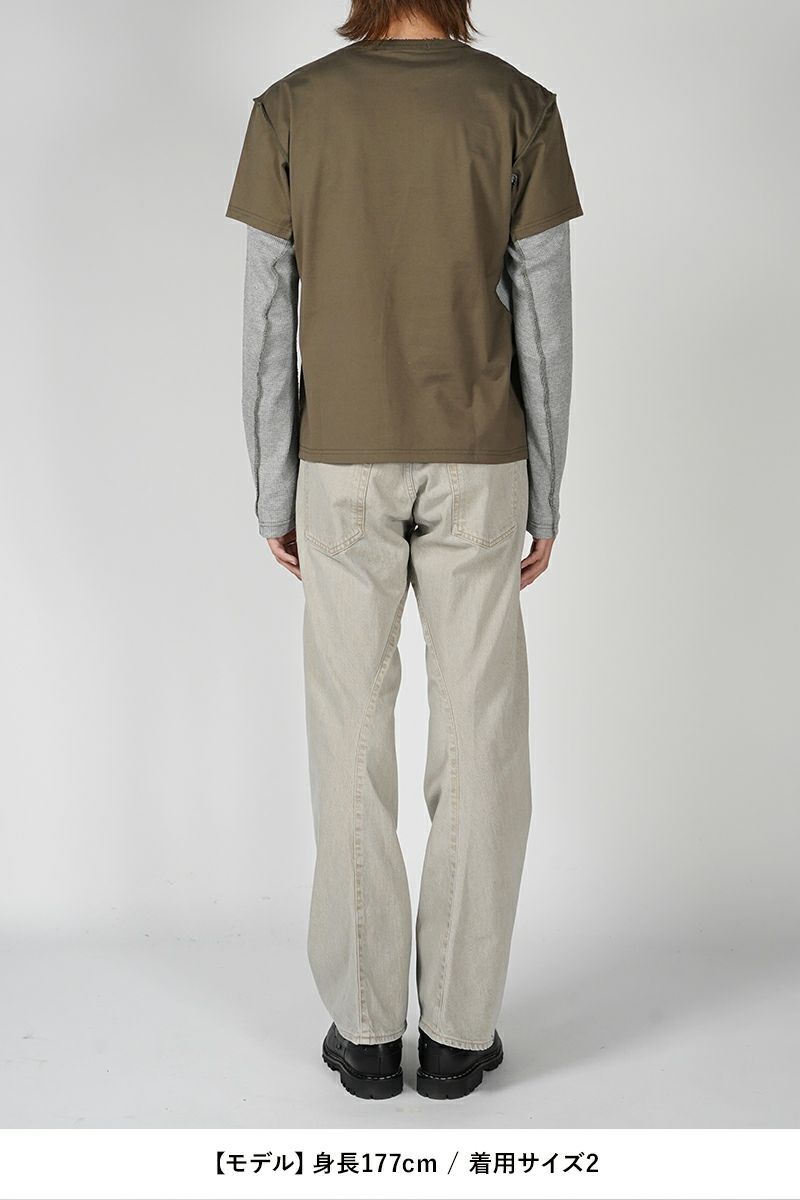 NVRFRGT(ネバーフォーゲット)LAYERED LONG SLEEVE T-SHIRT レイヤード長袖Tシャツ NF241T04 -6