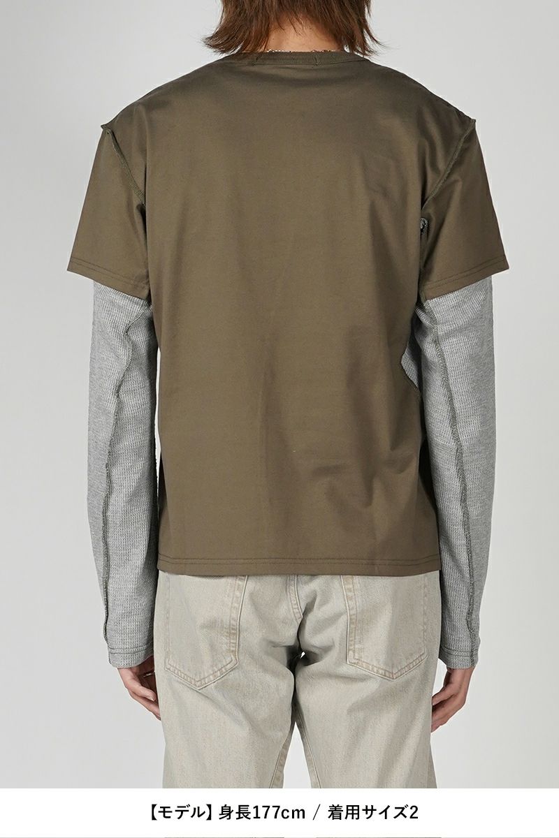 NVRFRGT(ネバーフォーゲット)LAYERED LONG SLEEVE T-SHIRT レイヤード長袖Tシャツ NF241T04 -9