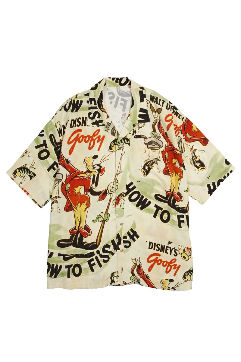 Porter Classic(ポータークラシック)DISNEY V/P PC ALOHA COLLECTION ALOHA SHIRT / GOOFY 1 ディズニービンテージポスターPCアロハコレクションアロハシャツ グーフィー① PC-024-1911